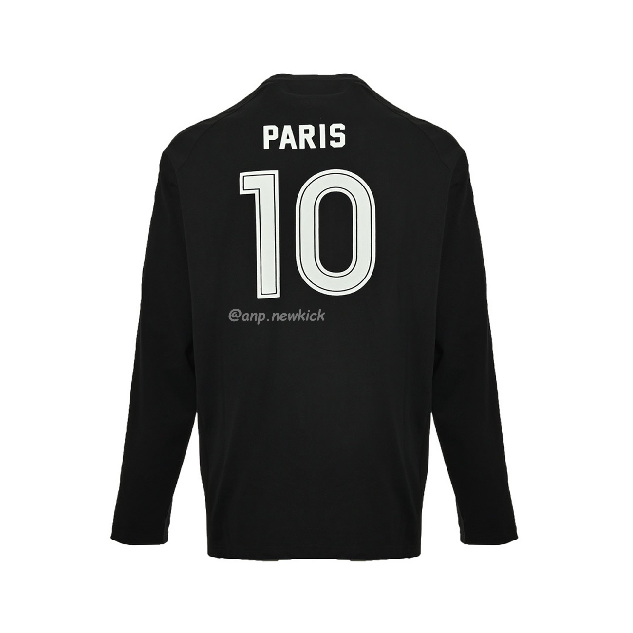 Balenciaga Black Soccer Long Sleeve Jersey T Shirt (5) - newkick.org